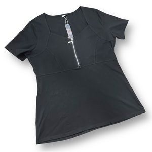 New! Afibi Womens Fitted Zip Up XL